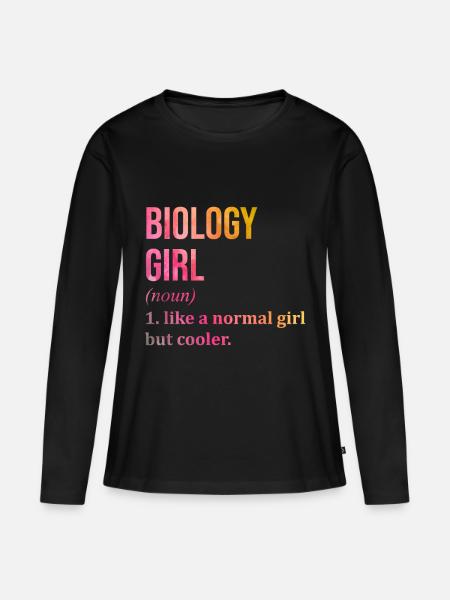 Biologie Biologie Biologie Biologie - Frauen Premium Bio Langarmshirt - Schwarz