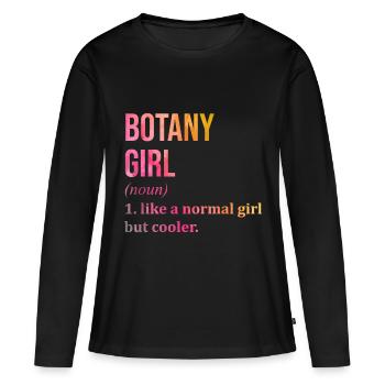 Botanique, Botanique Botanique - T-shirt manches longues Premium bio Femme - noir - Devant - Julia (174cm)