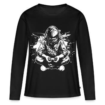 Videospiele Liebhaber - Frauen Premium Bio Langarmshirt - Schwarz - Vorne - Julia (174cm)