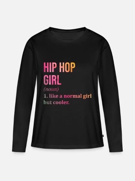 Hip Hop Hip Hop Hip Hop - Frauen Premium Bio Langarmshirt - Schwarz