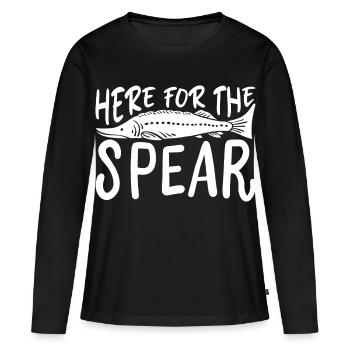 Here for the spear - Women's Premium Organic Long Sleeve Shirt - black - Front - Julia (174cm)