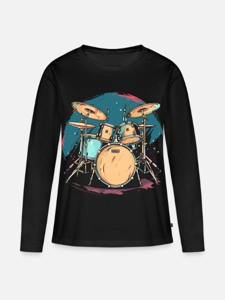 Trapset Illustration - Women's Premium Organic Long Sleeve Shirt - black