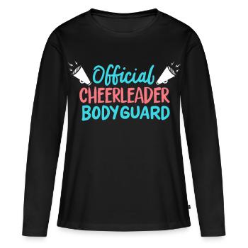 Garde du corps officiel de pom-pom girl - T-shirt manches longues Premium bio Femme - noir - Devant - Julia (174cm)