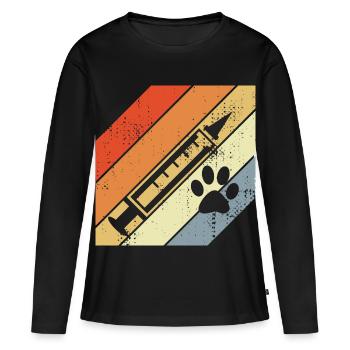 Retro Syringe - Women's Premium Organic Long Sleeve Shirt - black - Front - Julia (174cm)