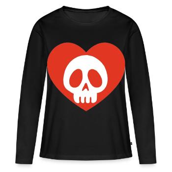 Amour mortel - T-shirt manches longues Premium bio Femme - noir - Devant - Julia (174cm)