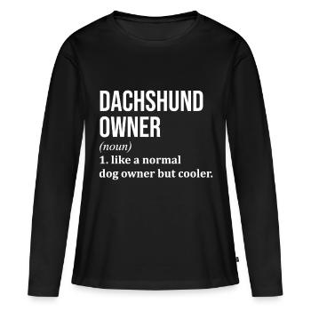 Teckel Teckel Teckel - T-shirt manches longues Premium bio Femme - noir - Devant - Julia (174cm)