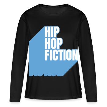 Fiction hip-hop - T-shirt manches longues Premium bio Femme - noir - Devant - Julia (174cm)