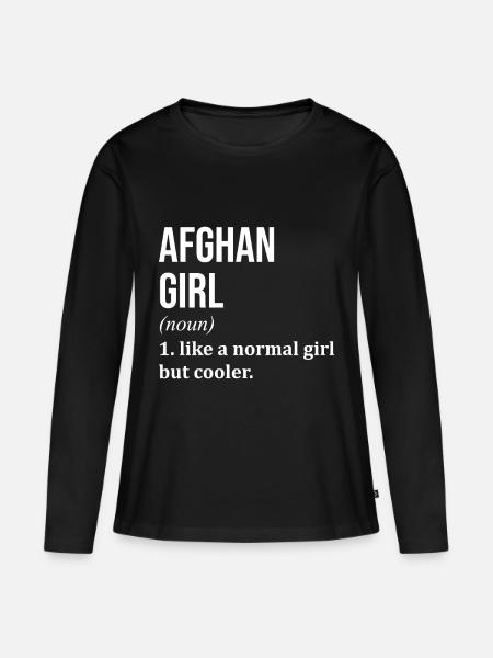 Afghanistan Afghanistan Afghanistan - T-shirt manches longues Premium bio Femme - noir