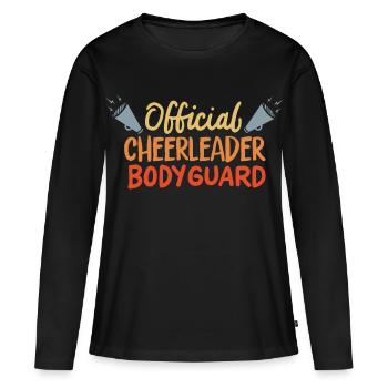 Garde du corps officiel de pom-pom girl - T-shirt manches longues Premium bio Femme - noir - Devant - Julia (174cm)