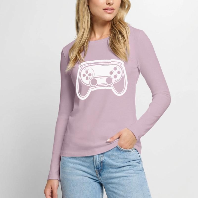 Video Game Controller Drawing Women's Premium Organic Long Sleeve Shirt