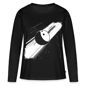 Boule de bowling - T-shirt manches longues Premium bio Femme - noir - Devant - Julia (174cm)
