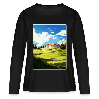 Congressional Golf Club Affiche de voyage Souvenir WPA - T-shirt manches longues Premium bio Femme - noir - Devant - Julia (174cm)