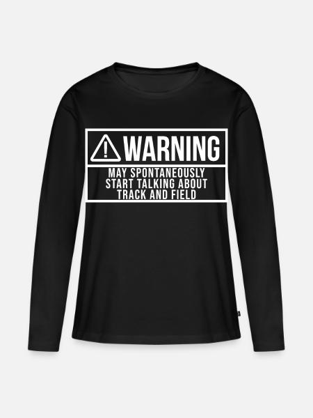 Track And Field - Women's Premium Organic Long Sleeve Shirt - black