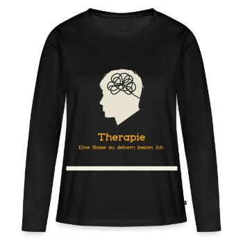 Thérapie : un voyage vers le meilleur de vous-même - T-shirt manches longues Premium bio Femme - noir - Devant - Julia (174cm)