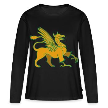 Fabelhaftes Tier, der Greif - Frauen Premium Bio Langarmshirt - Schwarz - Vorne - Julia (174cm)