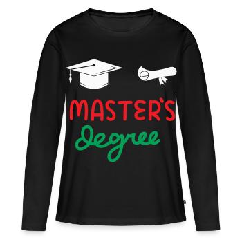 Maîtrise - T-shirt manches longues Premium bio Femme - noir - Devant - Julia (174cm)