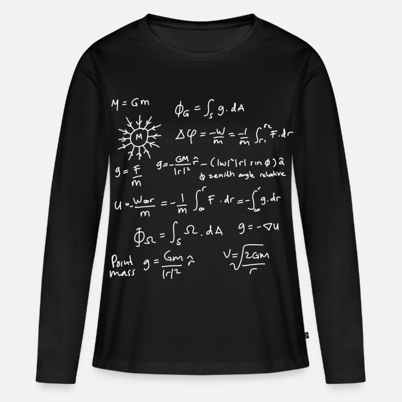 Physik Gleichungen Entfesselt - Frauen Premium Bio Langarmshirt - Schwarz
