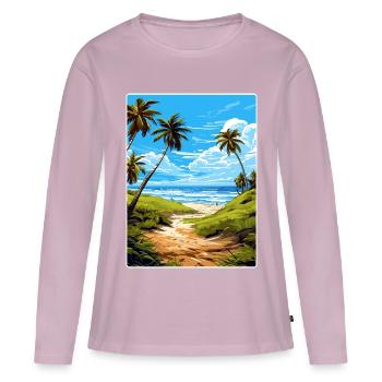 Biscanye Nationalpark Reiseposter Souvenir WPA - Frauen Premium Bio Langarmshirt - Altrosa - Vorne - Julia (174cm)