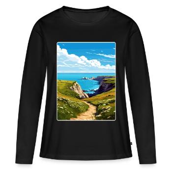 Channel Islands National Park California Travel - Women's Premium Organic Long Sleeve Shirt - black - Front - Julia (174cm)