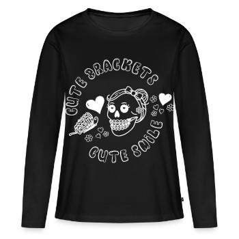 Broche fille gothique cool - T-shirt manches longues Premium bio Femme - noir - Devant - Julia (174cm)