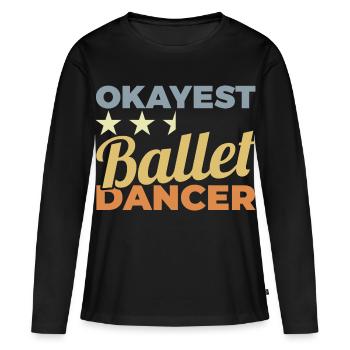 Ballet moyen - T-shirt manches longues Premium bio Femme - noir - Devant - Julia (174cm)
