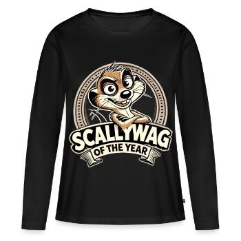 Scallywag of the Year Meerkat Funny Gift - Women's Premium Organic Long Sleeve Shirt - black - Front - Julia (174cm)