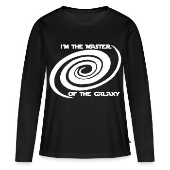 Meister der Galaxis - Frauen Premium Bio Langarmshirt - Schwarz - Vorne - Julia (174cm)