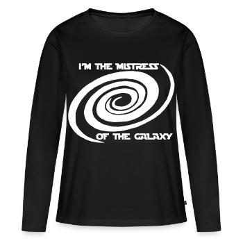 Herrin der Galaxis - Frauen Premium Bio Langarmshirt - Schwarz - Vorne - Julia (174cm)