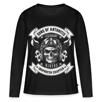 Sons of Arthritis Ibuprofen Chapter Biker - Frauen Premium Bio Langarmshirt - Schwarz - Vorne - Julia (174cm)