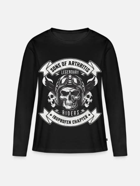 Sons of Arthritis Ibuprofen Chapter Biker - Frauen Premium Bio Langarmshirt - Schwarz