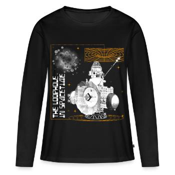 Faille dans l’espace-temps - T-shirt manches longues Premium bio Femme - noir - Devant - Julia (174cm)