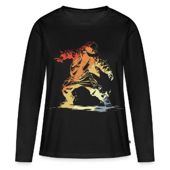 B-Boy Retro - Women's Premium Organic Long Sleeve Shirt - black - Front - Julia (174cm)