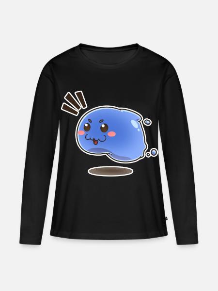 Kleiner springender Schleim - Frauen Premium Bio Langarmshirt - Schwarz