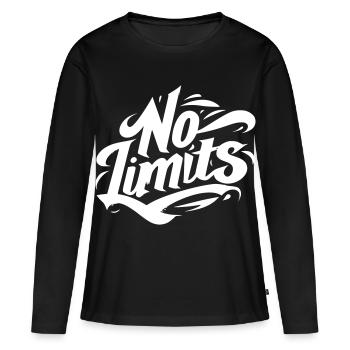 Aucune limite - T-shirt manches longues Premium bio Femme - noir - Devant - Julia (174cm)