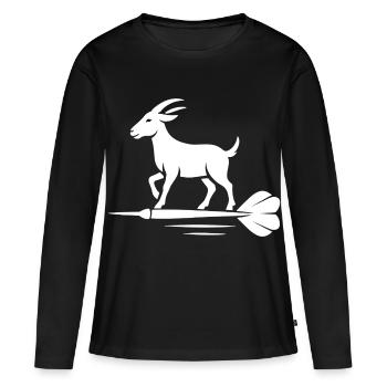 Bock auf Dart - T-shirt manches longues Premium bio Femme - noir - Devant - Julia (174cm)