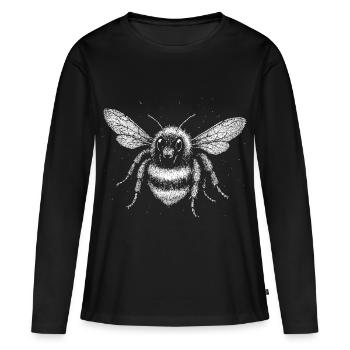 Un bourdon - T-shirt manches longues Premium bio Femme - noir - Devant - Julia (174cm)