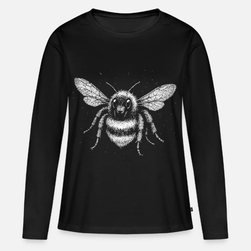 Eine Hummel - Frauen Premium Bio Langarmshirt - Schwarz