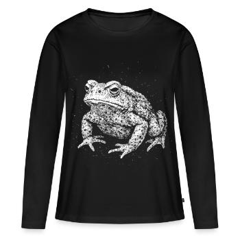 Crapaud - T-shirt manches longues Premium bio Femme - noir - Devant - Julia (174cm)