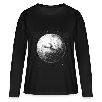 Aimant martien - T-shirt manches longues Premium bio Femme - noir - Devant - Julia (174cm)