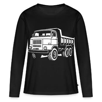 Acier robuste - T-shirt manches longues Premium bio Femme - noir - Devant - Julia (174cm)