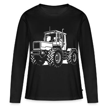 Puissance sur la pente - T-shirt manches longues Premium bio Femme - noir - Devant - Julia (174cm)