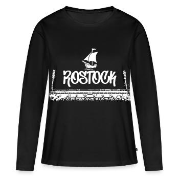Rostock Forever - Women's Premium Organic Long Sleeve Shirt - black - Front - Julia (174cm)