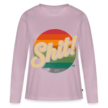 Merda! Camicia - Maglia a maniche lunghe ecologica premium da donna - rosa antico - Fronte - Julia (174cm)