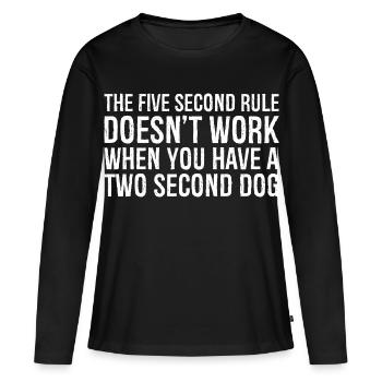 La règle des cinq secondes ne fonctionne pas lorsque vous avez - T-shirt manches longues Premium bio Femme - noir - Devant - Julia (174cm)
