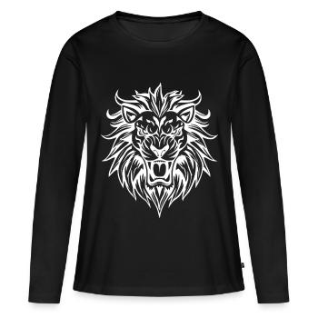Leo Tribal - T-shirt manches longues Premium bio Femme - noir - Devant - Julia (174cm)