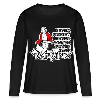 Never Forget Never Forgive - Frauen Premium Bio Langarmshirt - Schwarz - Vorne - Julia (174cm)