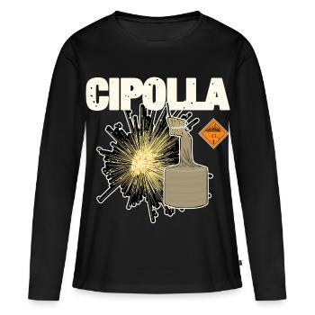 Cipolla Pyro - Frauen Premium Bio Langarmshirt - Schwarz - Vorne - Julia (174cm)