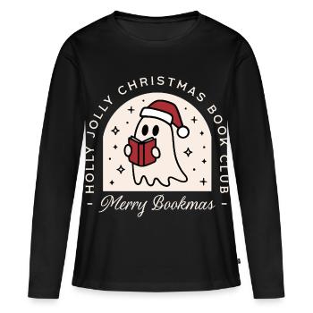Club de lecture de Noël lecteur de vacances - T-shirt manches longues Premium bio Femme - noir - Devant - Julia (174cm)