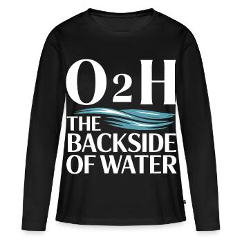 Funny Water O2H Comedy Water Vibes - T-shirt manches longues Premium bio Femme - noir - Devant - Julia (174cm)