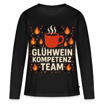 Équipe de compétence en vin chaud - T-shirt manches longues Premium bio Femme - noir - Devant - Julia (174cm)